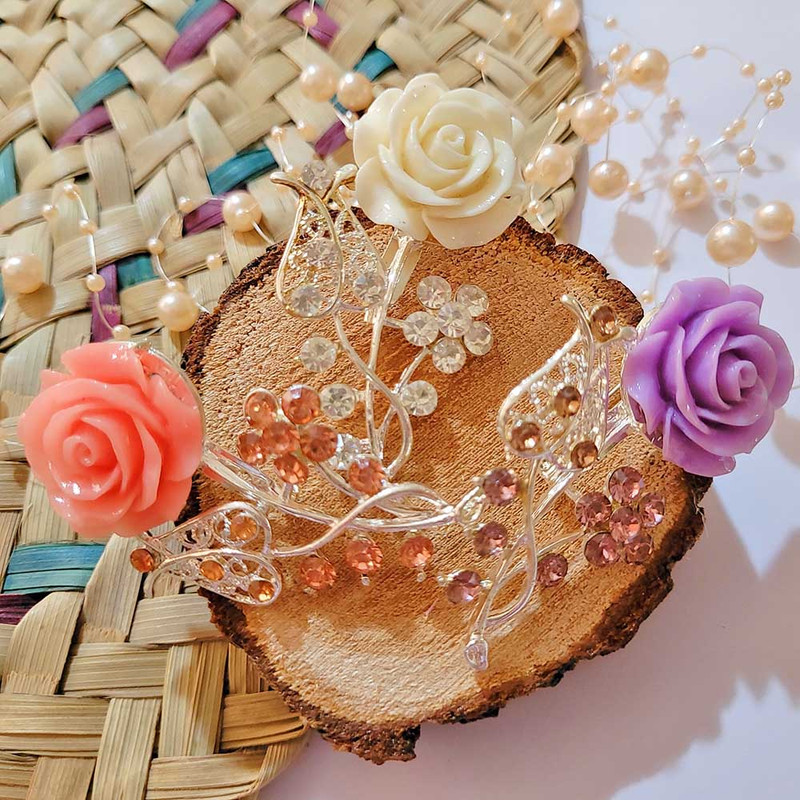 سنجاق سینه دست ساز زنانه نیک ثمر مدل گل رز فلزی سنجاق سینه دست ساز زنانه نیک ثمر مدل گل رز فلزی