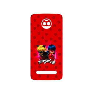 MAHOOT Ladybug and Cat Noir Cover Sticker for Motorola Moto Z2 Force