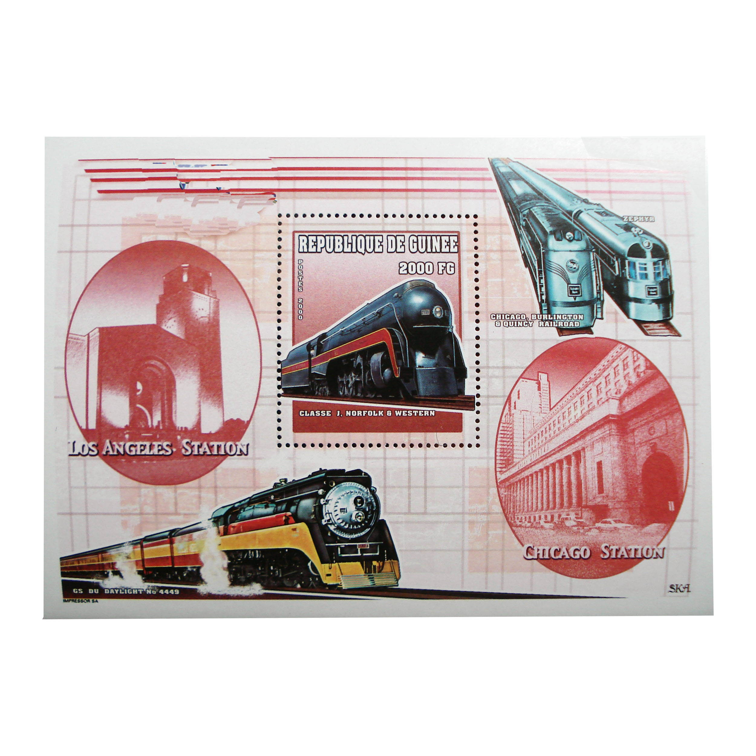 تمبر یادگاری مدل قطار کد B-1001