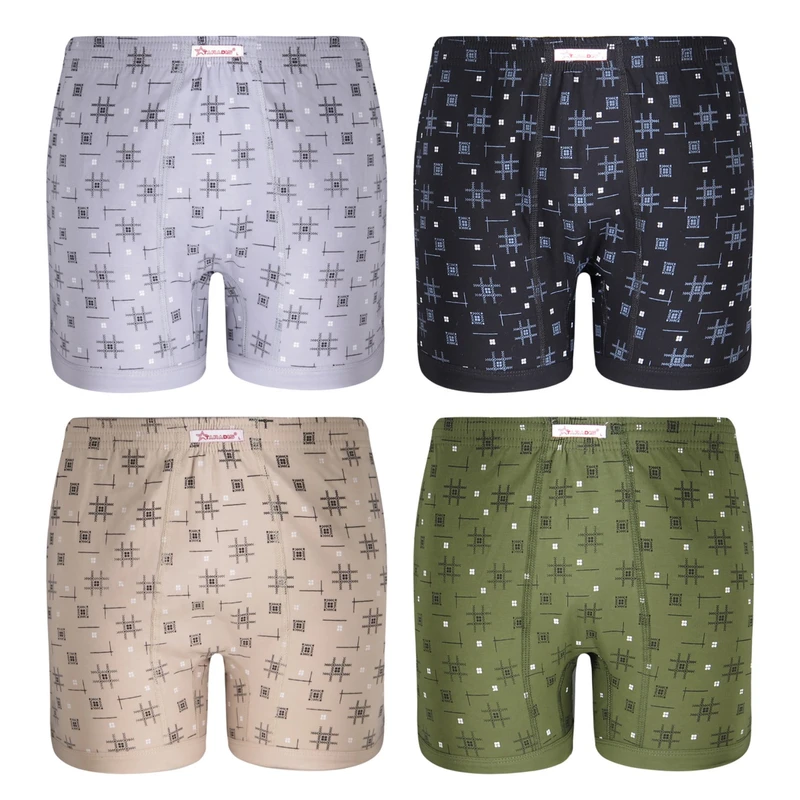 شورت پادار مردانه تارادیس مدل چاپی مجموعه 4 عددی