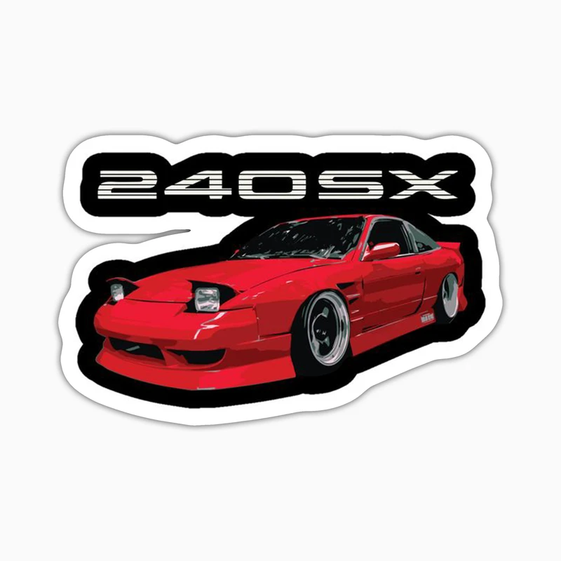 استیکر لپ تاپ و موبایل بووم طرح ماشین مدل Nissan 240SX کد UV048