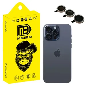 محافظ لنز دوربین نگین دار میبو مدل Jewel Ring مناسب برای گوشی موبایل اپل iPhone 15 Pro Max