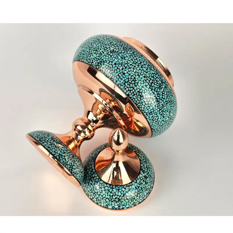 شکلات خوری فیروزه کوبی مسی مدل شیرازی کد Sh25