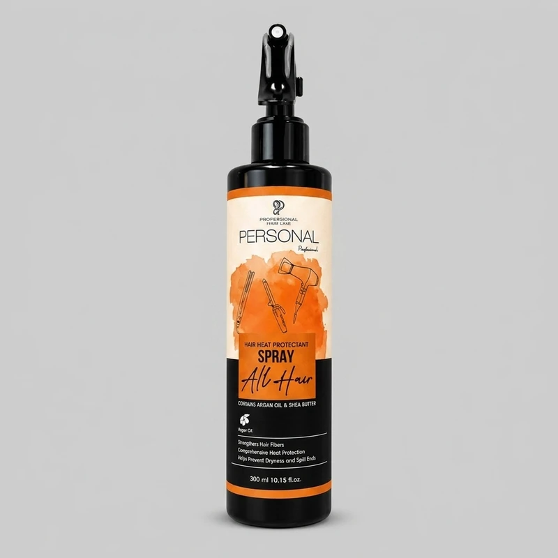 اسپری محافظ حرارتی مو پرسونال پی ال مدل ARGAN حاوی کراتین مناسب برای انواع مو حجم 300 میلی لیتر