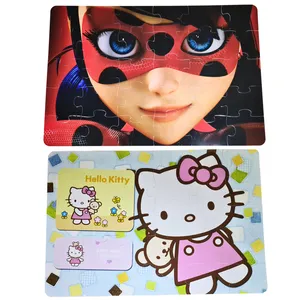 پازل 30 تکه مدل فومی طرح دختر کفشدوزکی و کیتی بسته دو عددی