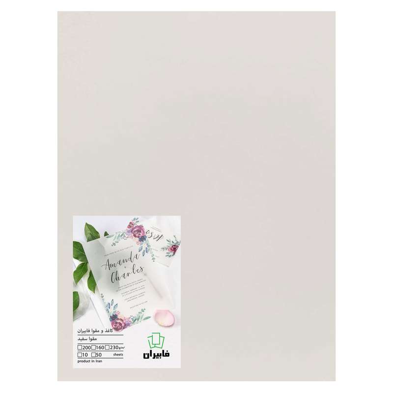 مقوا فابیران مدل کارتی200 سایز 21x30 سانتی متر بسته 10 عددی مقوا فابیران مدل کارتی200 سایز 21x30 سانتی متر بسته 10 عددی