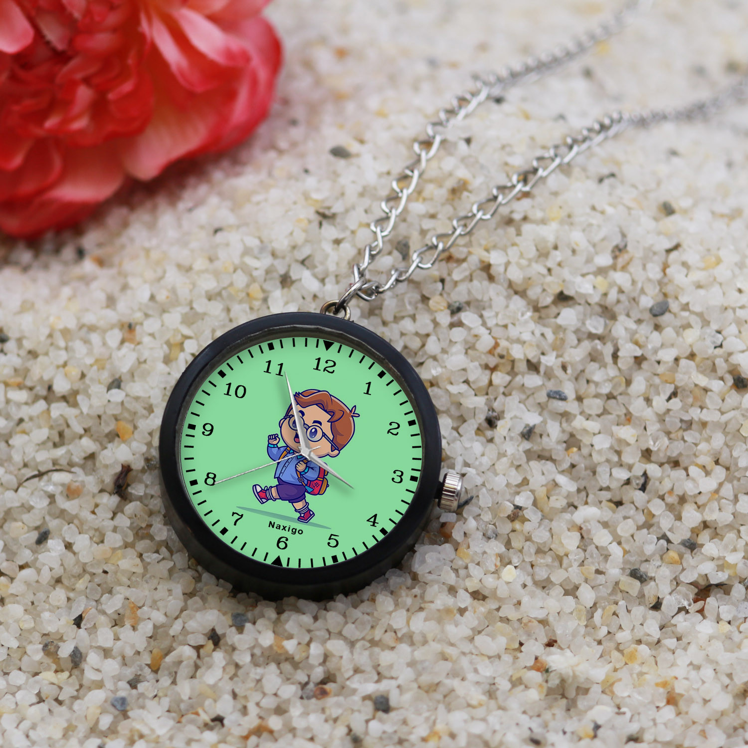 ساعت گردنبندی عقربه ای ناکسیگو مدل دانش آموز کد NF12410 ساعت گردنبندی عقربه ای ناکسیگو مدل دانش آموز کد NF12410