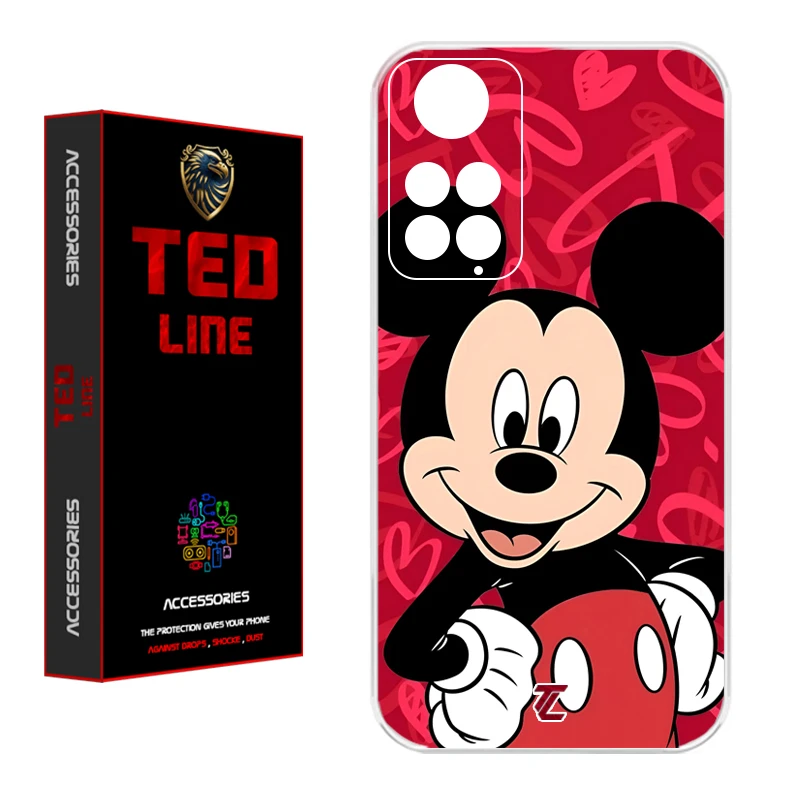 کاور تدلاین طرح میکی موس کد 1148 مناسب برای گوشی موبایل شیائومی Redmi Note 11 4G / Note 11S