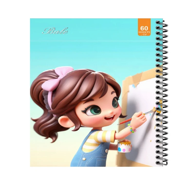 دفتر نقاشی 60 برگ بلوط چین مدل فانتزی دخترانه کد PDN60-792