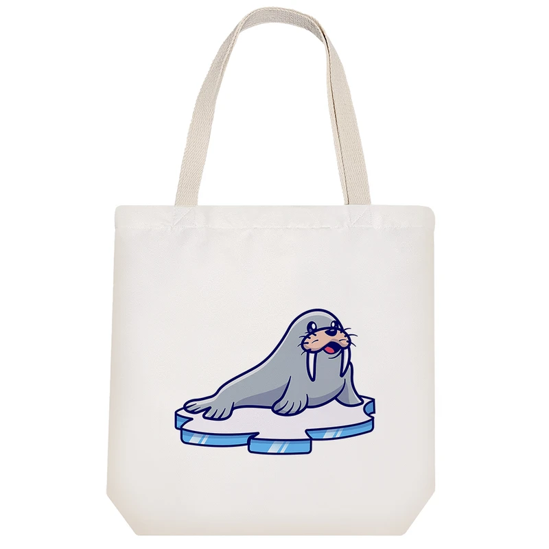 ساک خرید خندالو مدل حیوانات بامزه شیر دریایی کد 3206