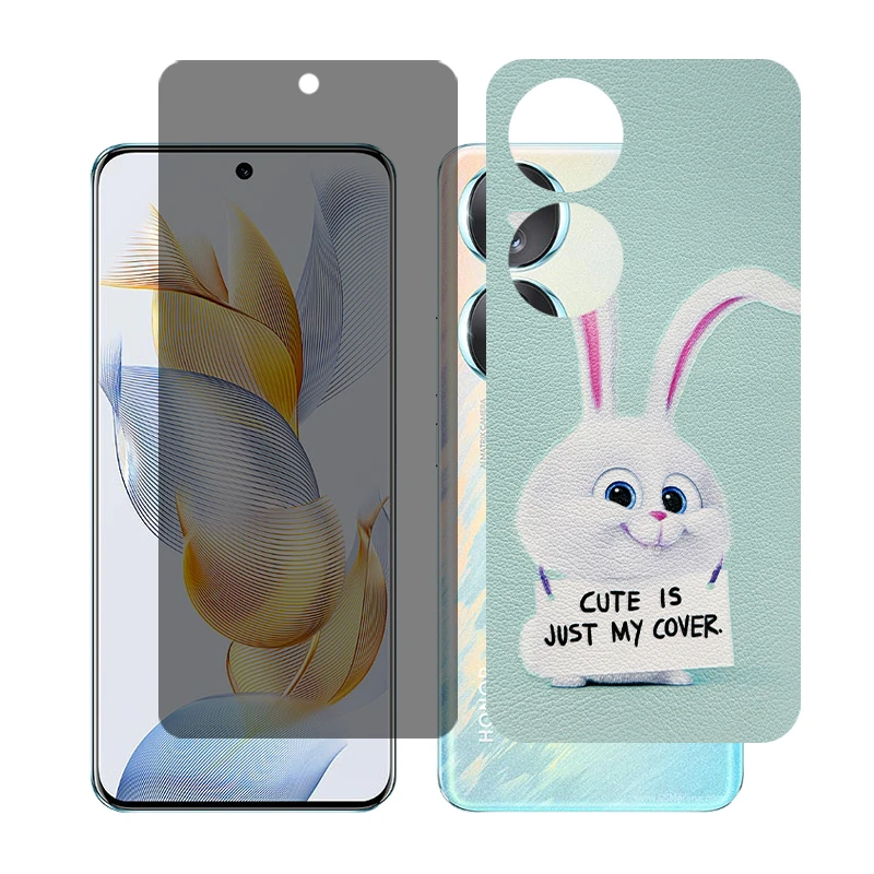 محافظ صفحه نمایش حریم شخصی گلس مدل Together مناسب برای گوشی موبایل آنر 90 به همراه برچسب پوششی پشت گوشی