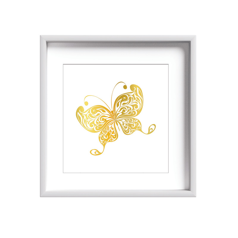 تابلو طلاکوب زرکات طرح پروانه مدل Butterfly