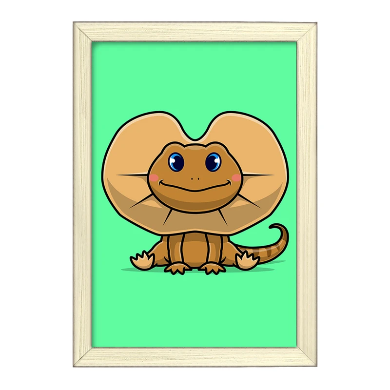 تابلو خندالو طرح حیوانات بامزه مارمولک کد 29642