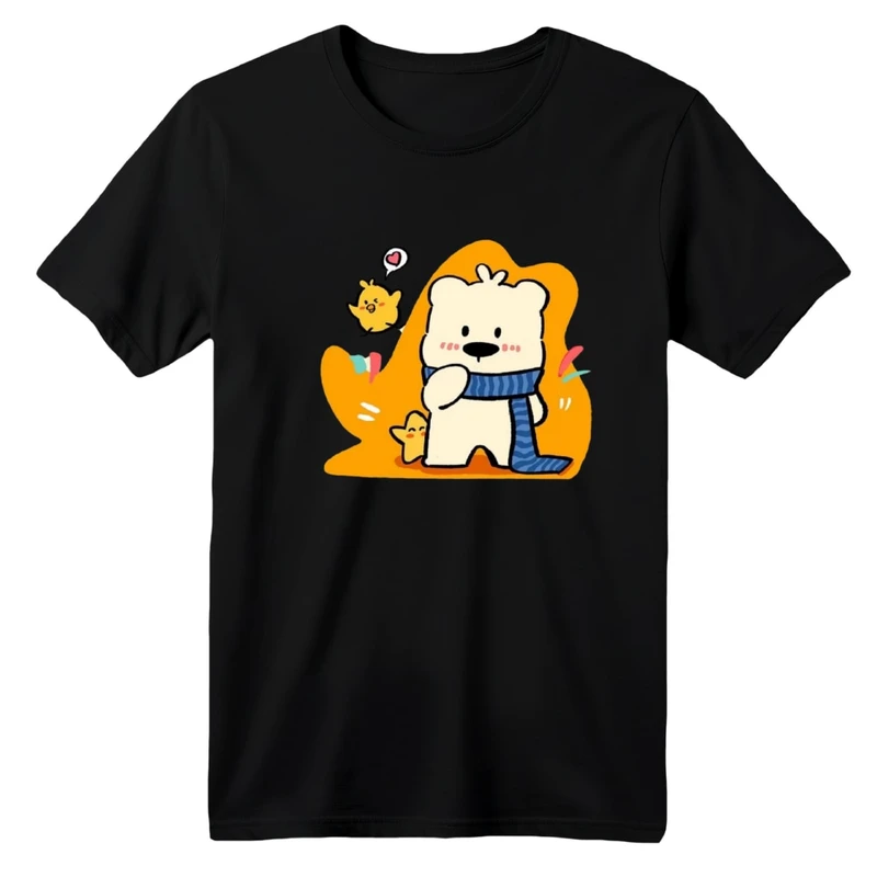 تی شرت آستین کوتاه بچگانه مدل خرس و جوجه