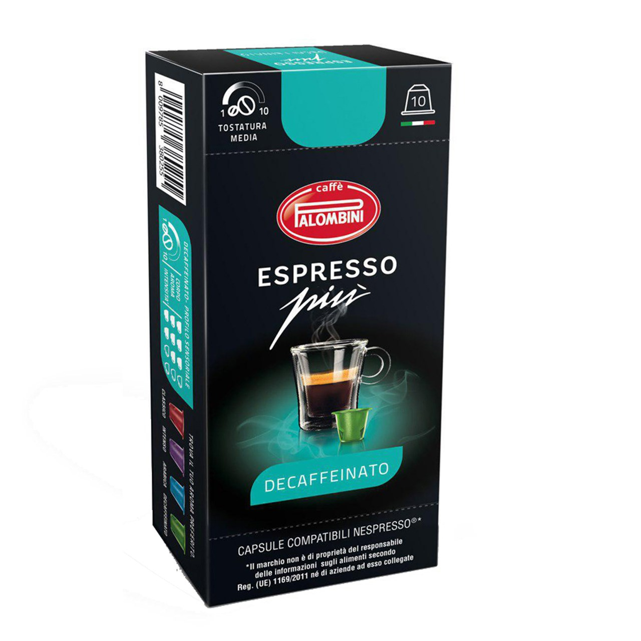 کپسول قهوه اسپرسو پالومبینی مدل Decaffeinato بسته 10 عددی