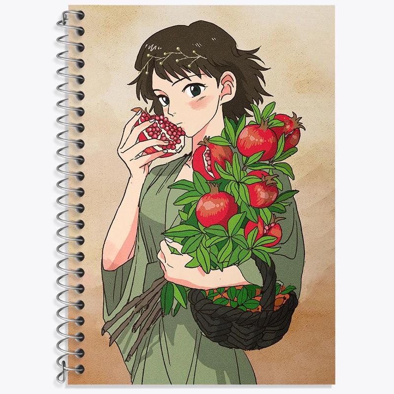 دفتر زبان 50 برگ خندالو مدل سه خط طرح سان انیمه پرنسس مونونوکه کد 34099