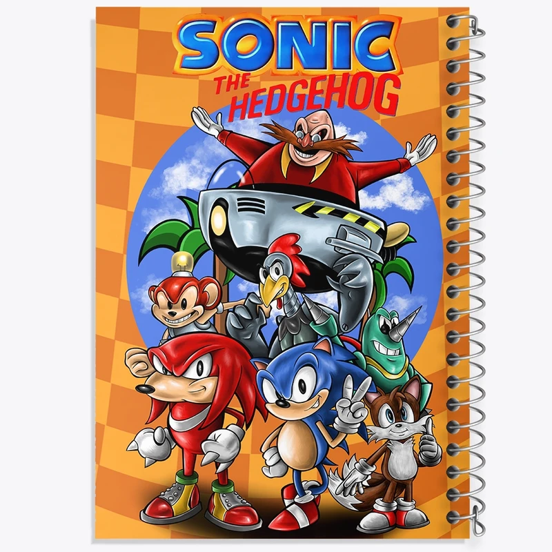 دفتر ژورنال نویسی 50 برگ خندالو مدل نقطه ای طرح سونیک (Sonic) کد F656