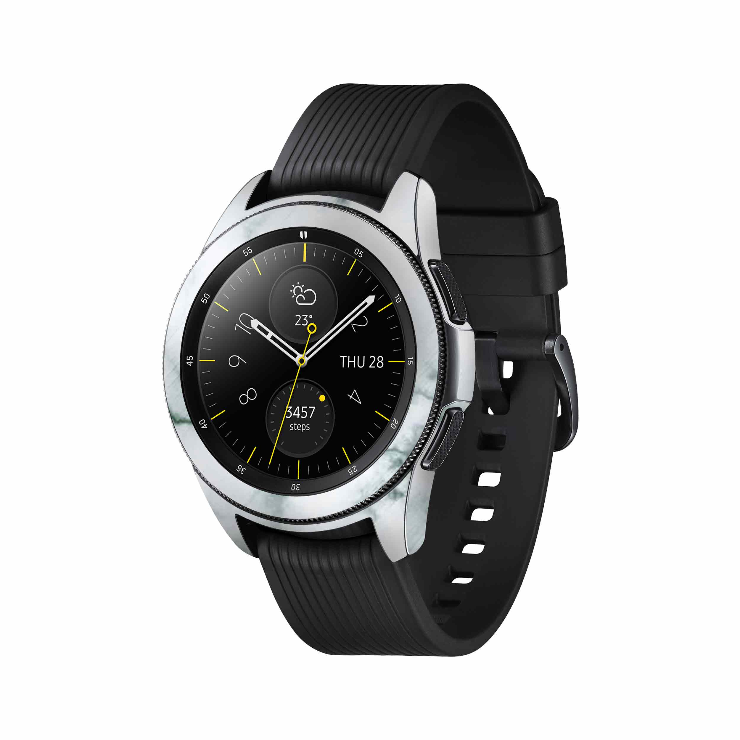 برچسب ماهوت طرح Blanco-Smoke-Marble مناسب برای ساعت هوشمند سامسونگ Galaxy Watch 42mm