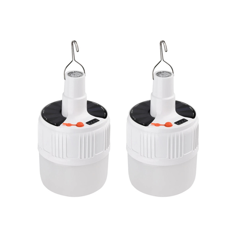 چراغ اضطراری مدل شارژی ریموت دار کد Led-Bulb-2500 مجموعه 2 عددی