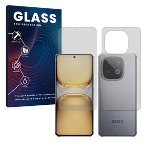 Glass Hydrogel model Transparent Screen Protector for Vivo IQOO Z10 Turbo Plus mobile phone along with the back protector