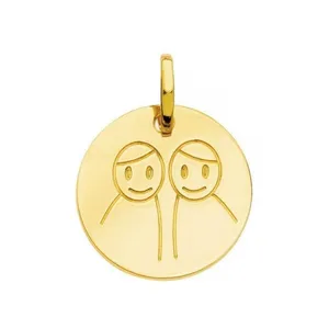 آویز گردنبند طلا 18 عیار زنانه قیراط طرح پسر کد GH2484