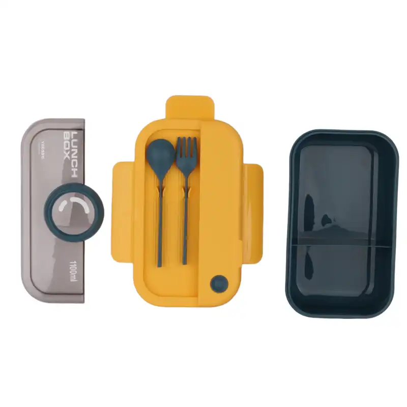 ظرف سفری مدل 1100 طرح دوربین به همراه قاشق و چنگال