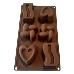 قالب ژله و دسر طرح براونی 6 خانه مدل pe163
