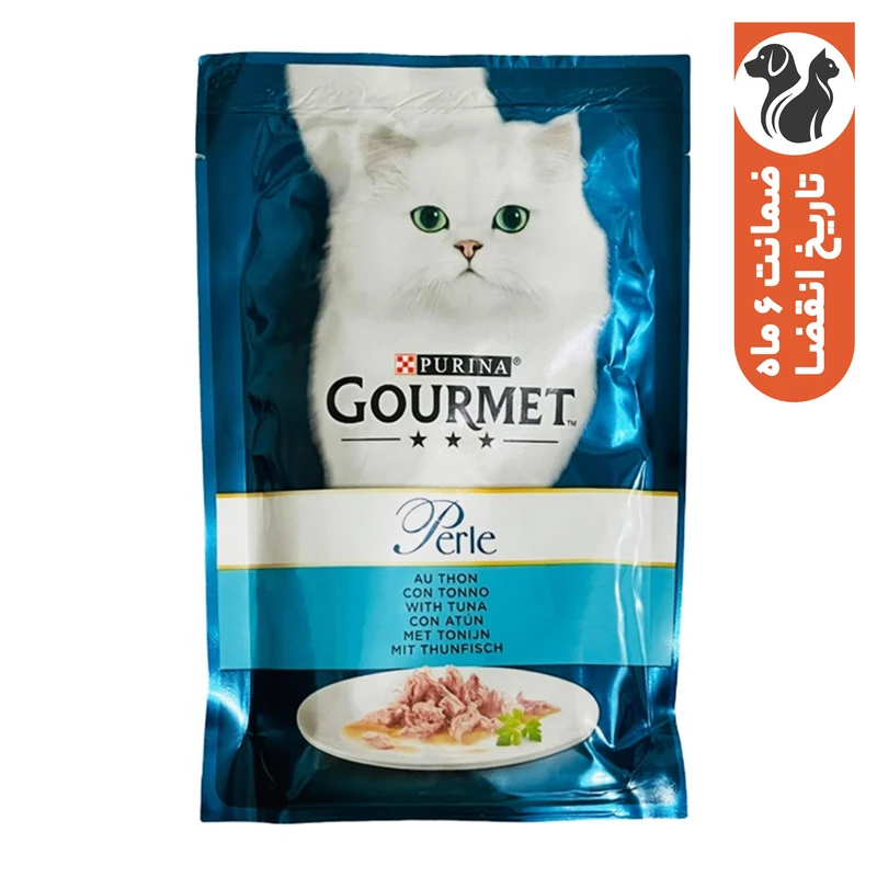 پوچ گربه گورمت مدل ماهی تن وزن 85 گرم