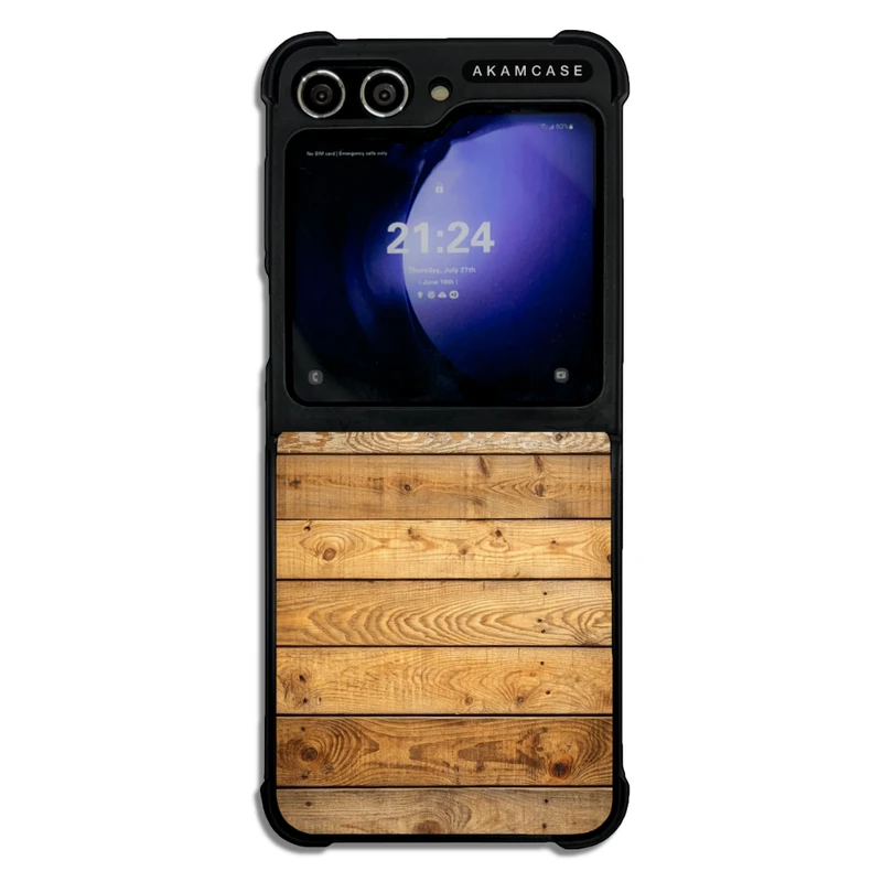 کاور آکام مدل AMC-WSGZFLIP5-WOOD-22 مناسب برای گوشی موبایل سامسونگ Galaxy Z Flip 5