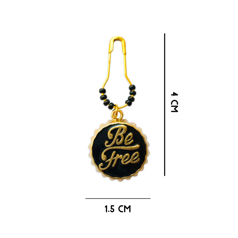 سنجاق سینه زنانه طرح BE FREE در نوشابه کد B-01