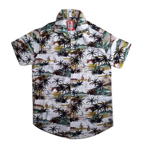 پیراهن آستین کوتاه مردانه سرز طرح هاوایی مدل قایق