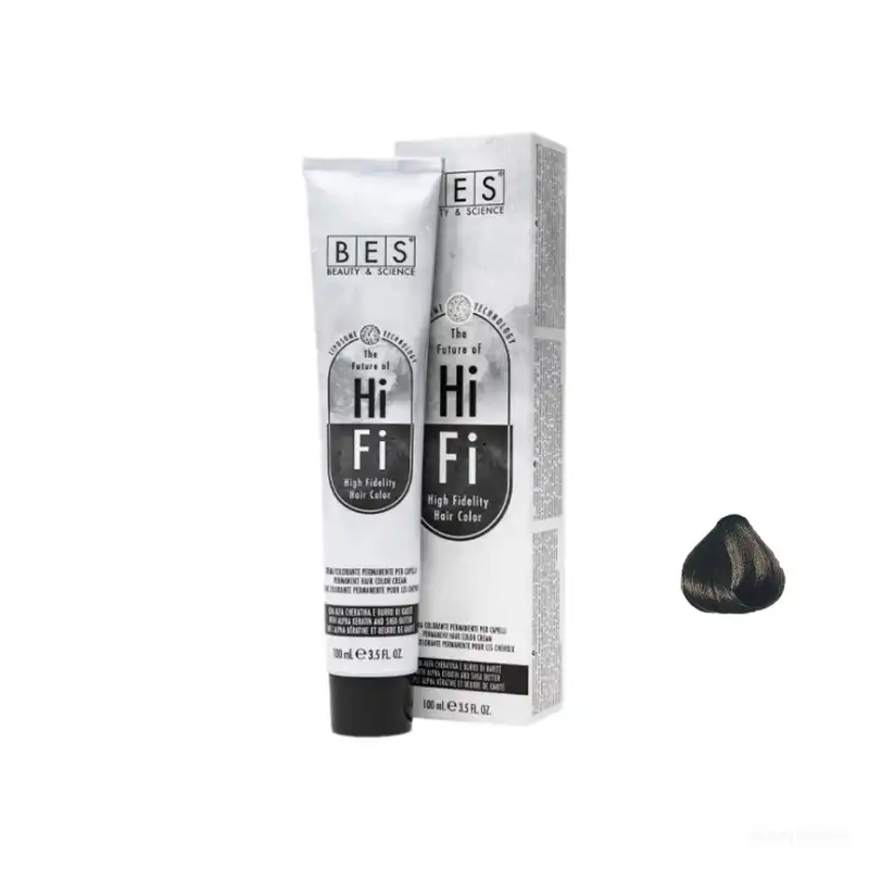 رنگ مو بس مدل hifi شماره 5.1 حجم 100 میلی لیتر رنگ قهوه ای دودی روشن