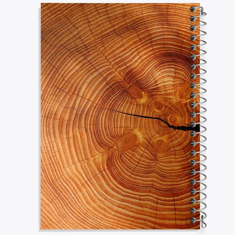 دفتر ژورنال نویسی 50 برگ خندالو مدل نقطه ای طرح خطوط چوب کد F1421