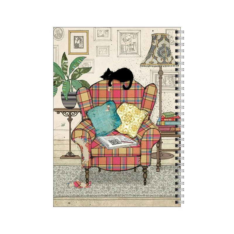 دفتر مشق 100 برگ بامبیلیپ طرح اتاق نشیمین و گربه کد 3031145