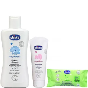 پک بهداشتی کودک چیکو سری Baby Moment  بسته 3 عددی