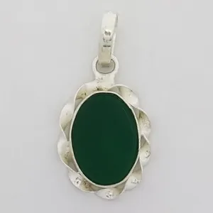 آویز گردنبند نقره زنانه سلین کالا مدل عقیق یشم ce-As187