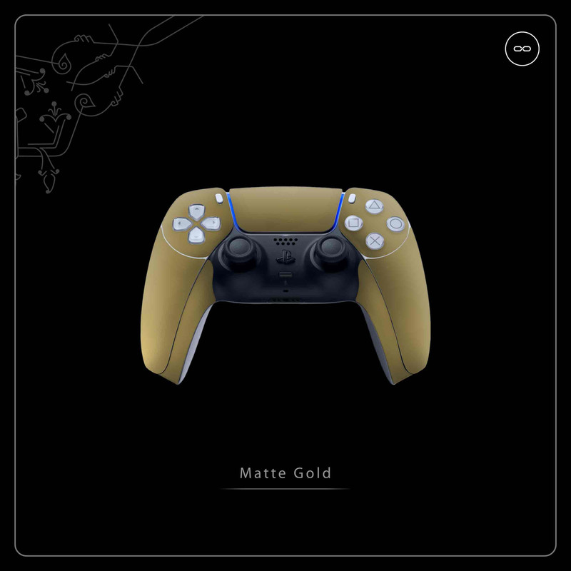 برچسب دسته بازی PS5 ماهوت مدل Matte-Gold بسته دو عددی