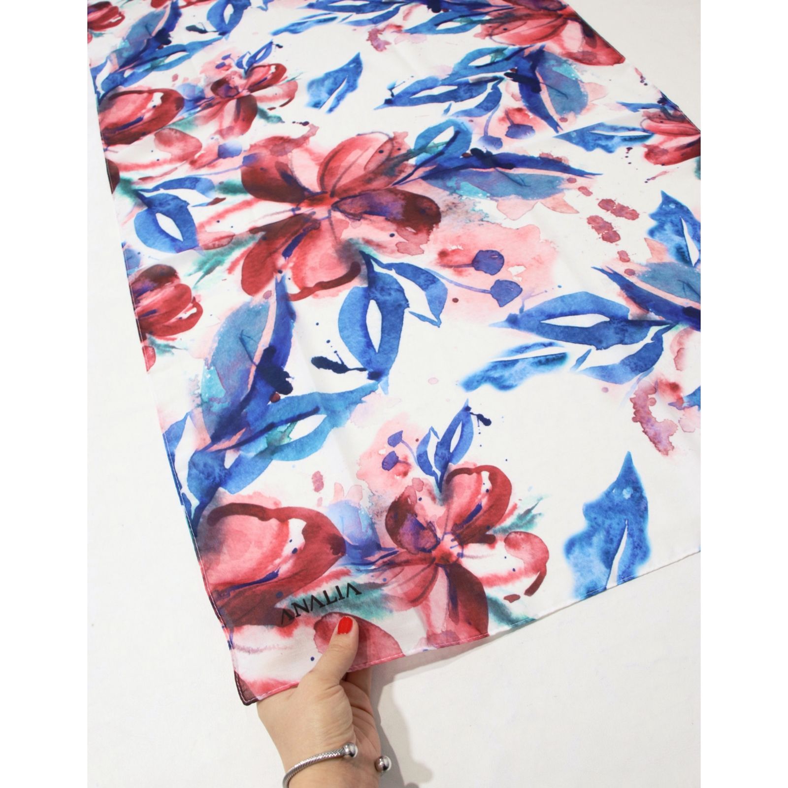 شال زنانه مدل نخی مزونی طرح بهار کد 2355 - - 8