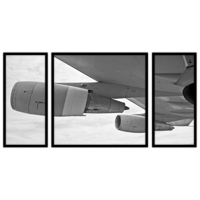 تابلو بکلیت طرح هواپیما مدل B-bu3634 مجموعه 3 عددی