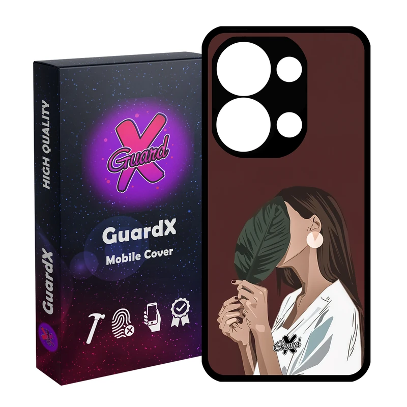 کاور گارد ایکس طرح دختر مدل Glass10476 مناسب برای گوشی موبایل شیائومی Redmi Note 13 Pro 4G / Poco M6 Pro 4G