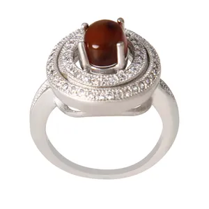 انگشتر نقره زنانه مدل سنگ عقیق یمانی اصل کد AWR_848