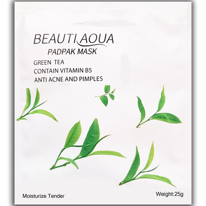 ماسک صورت بیوتی آکوا مدل 01 وزن 25 گرم بسته 6 عددی