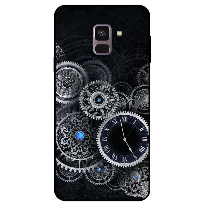کاور مگافون طرح ساعت مدل 8161 مناسب برای گوشی موبایل سامسونگ Galaxy A8 Plus      