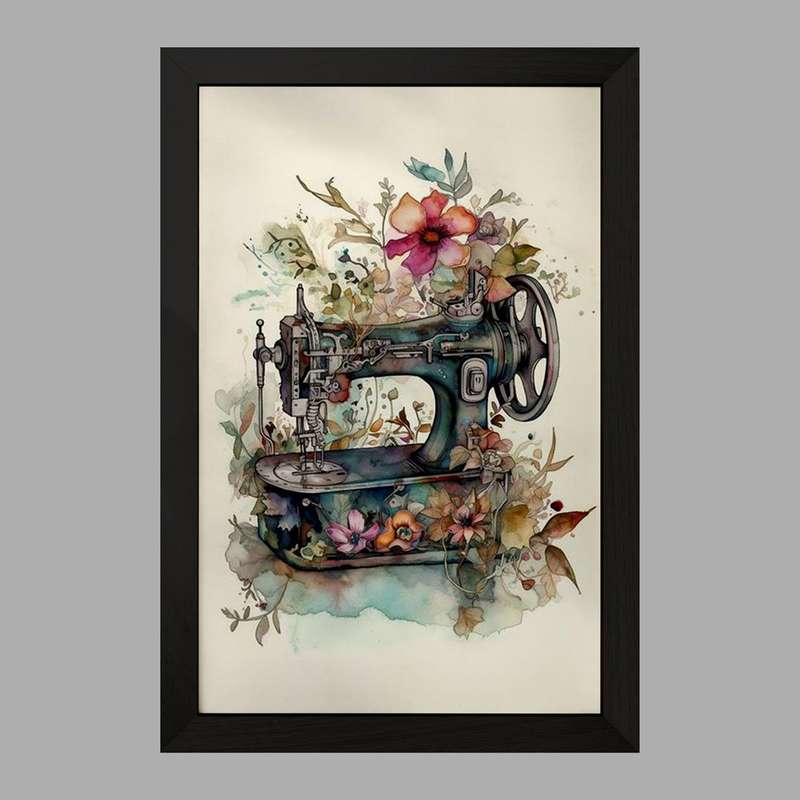 تابلو خندالو مدل چرخ خیاطی کد 28002