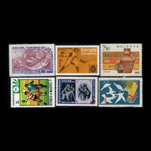 تمبر یادگاری مدل خارجی مجموعه 6 عددی 