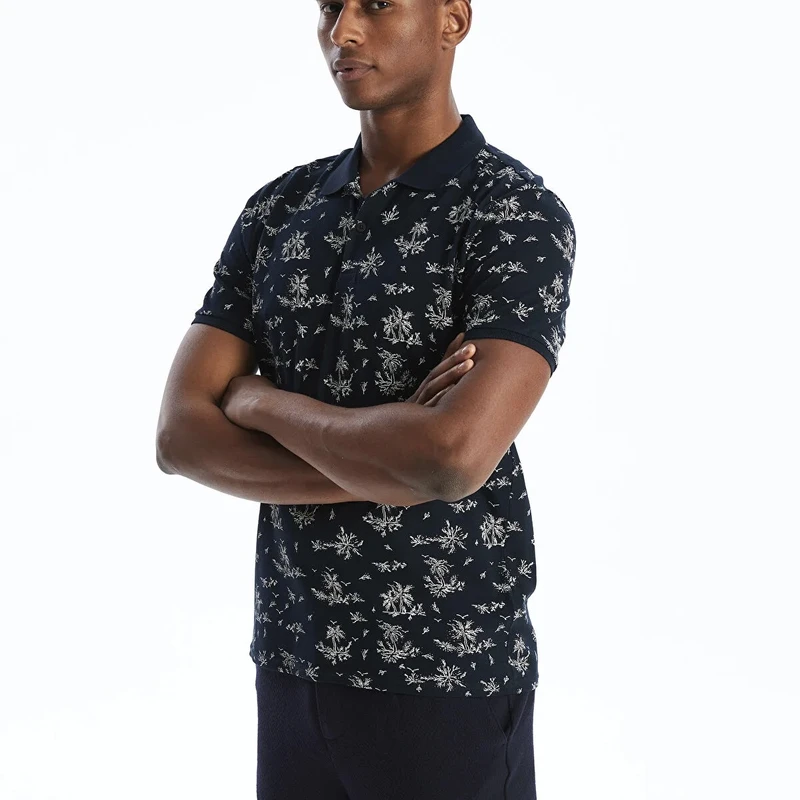 پولوشرت آستین کوتاه مردانه ال سی وایکیکی مدل هاوایی پنبه دورو
