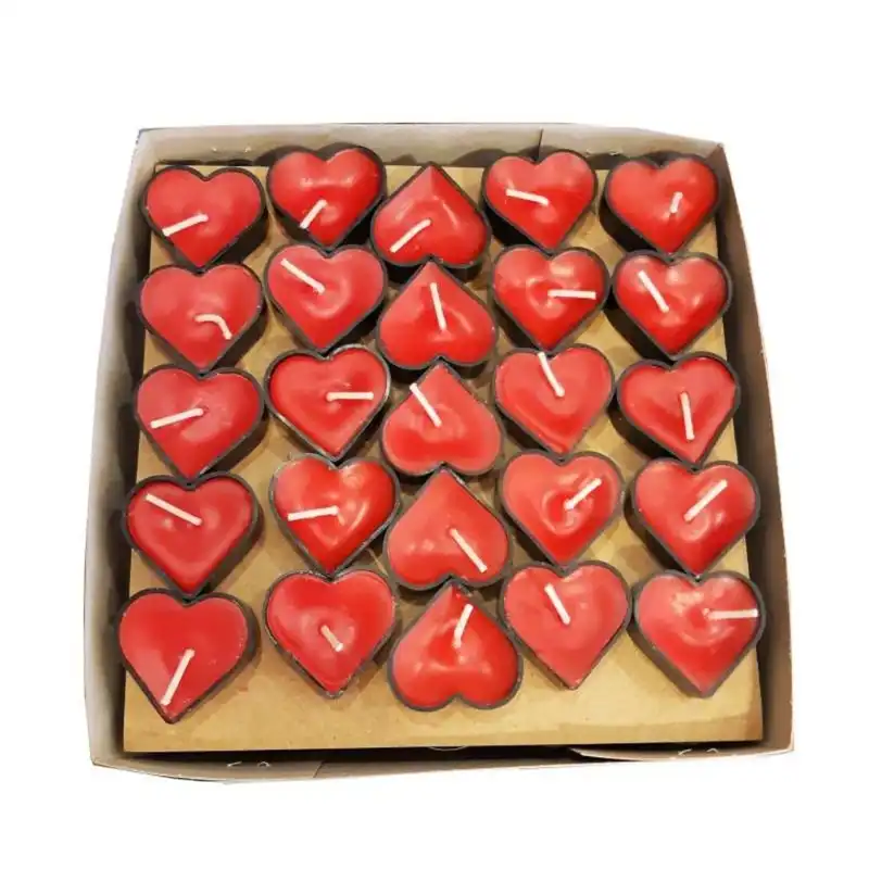 شمع وارمر مدل قلبی بسته 50 عددی