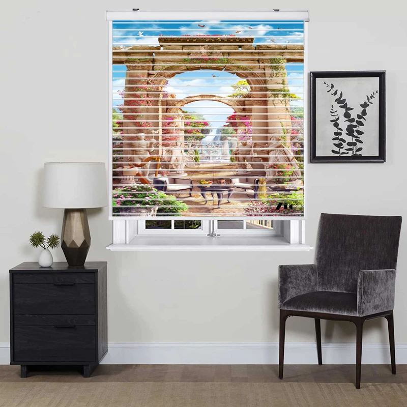 پرده زبرا زیو مدل سیلوئت کد L-5079 سایز 150x150 سانتی متر