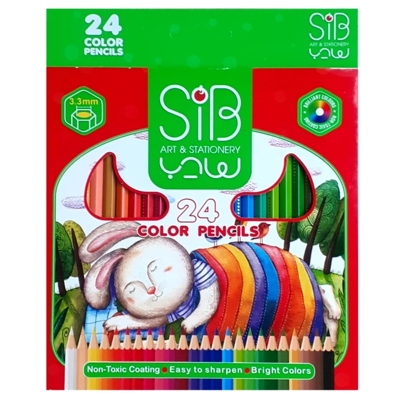 مداد رنگی 24 رنگ سیب مدل فانی 