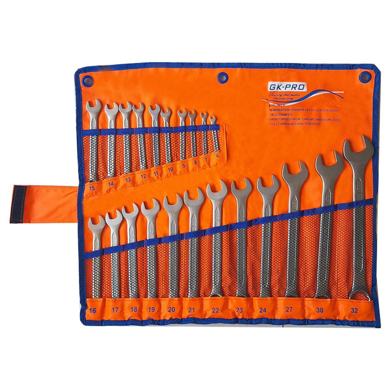 آچار یکسر تخت و یکسر رینگی جی کی پرو مدل AT - 220 مجموعه 22 عددی آچار یکسر تخت و یکسر رینگی جی کی پرو مدل AT - 220 مجموعه 22 عددی